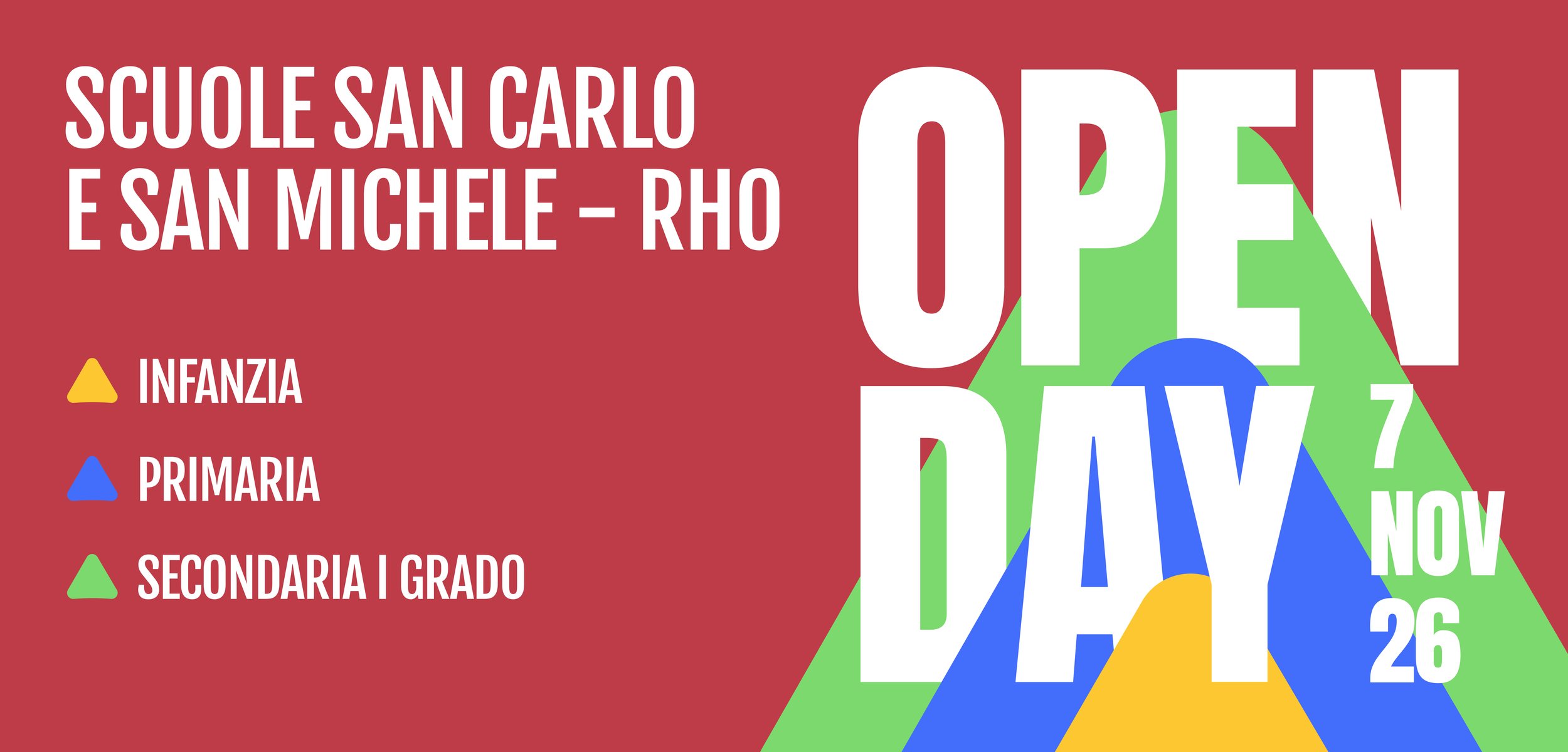 Open Day Scuole San Carlo e San Michele di Rho, 7 novembre 2026: Infanzia, Primaria, Secondaria di I grado